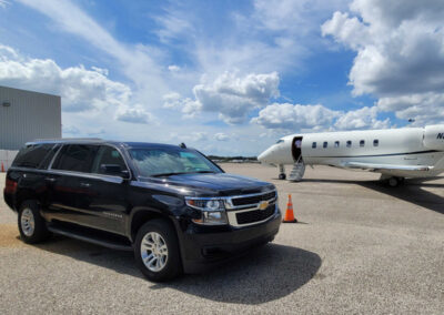 Executive transporation by private jet