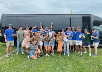Gators Fans in front of party bus