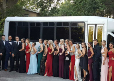Group posing for homecoming