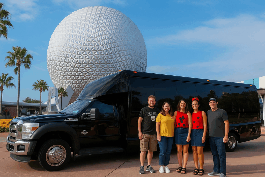 Elite Party Bus and Limo theme park transportation
